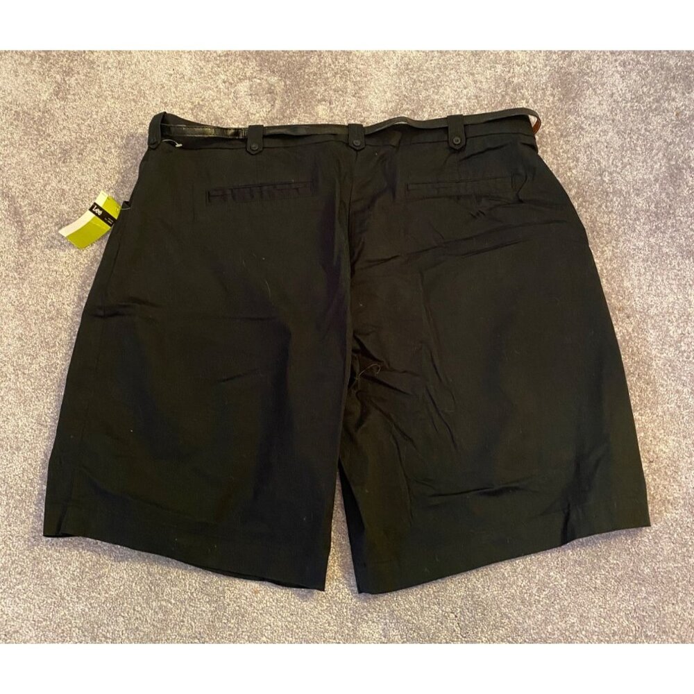 NWT Lee Mens Black Cargo Shorts 22W Medium Cotton/Spandex
